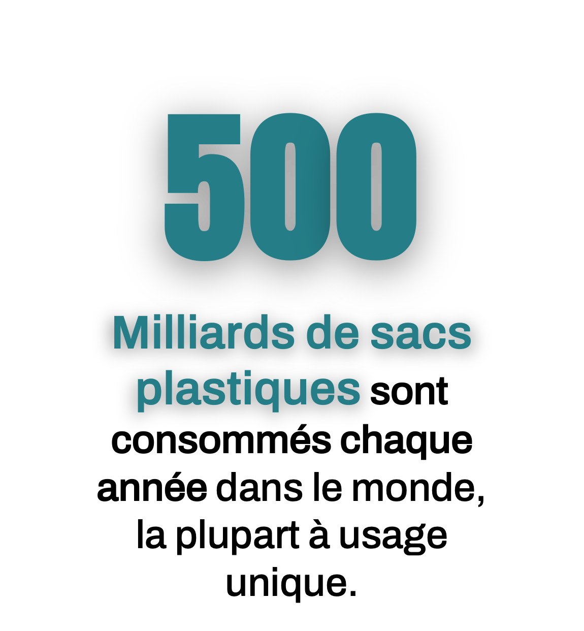 500  Milliards de sacs plastiques sont consommés chaque année dans le monde,  la plupart à usage unique.