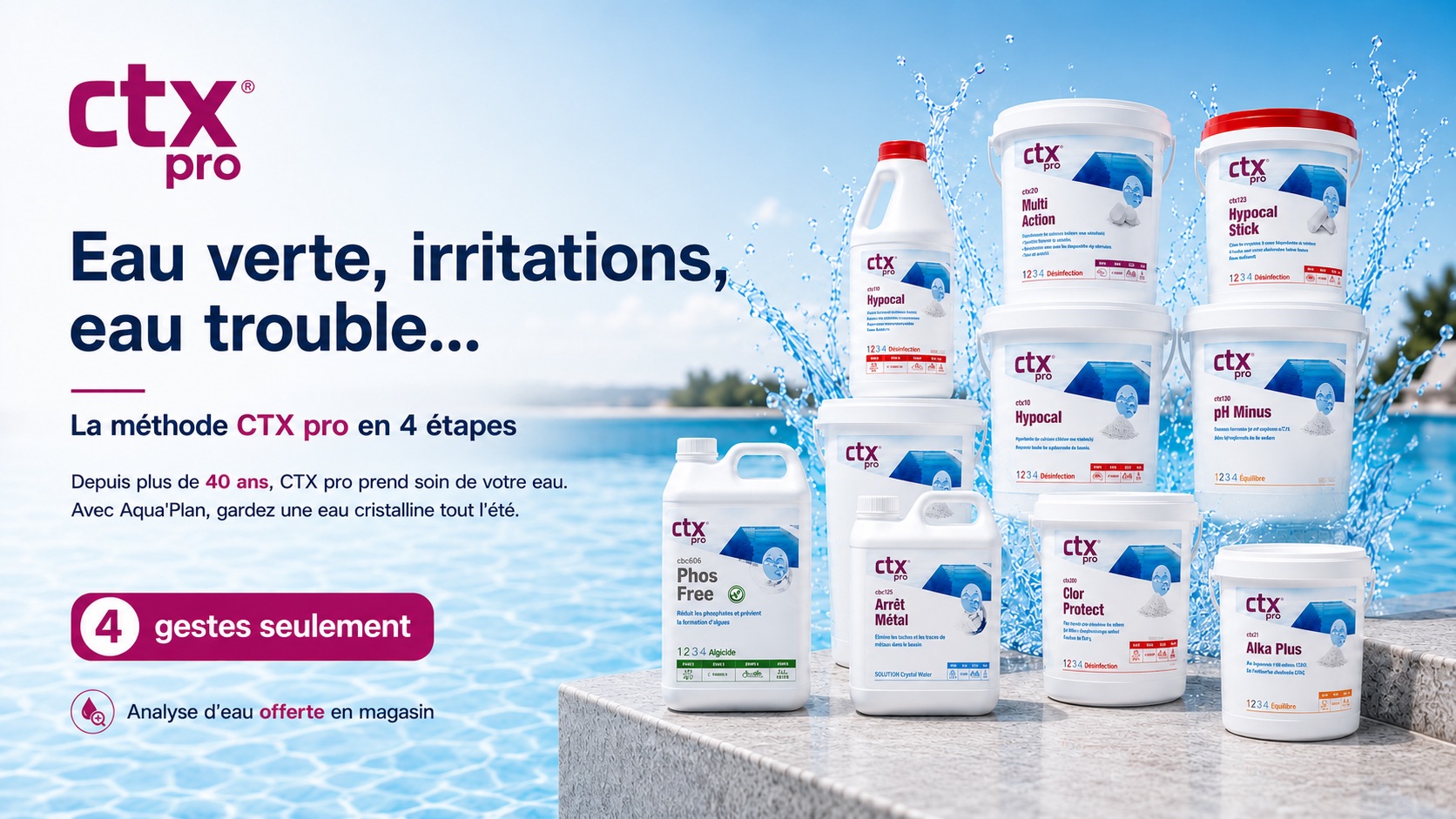 Une eau de piscine parfaite, sans prise de t&ecirc;te