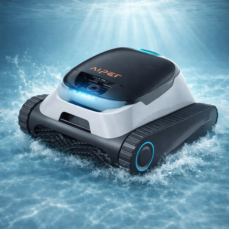 Robot de piscine sans fil Aiper SCUBA N1 – Nettoyage fond, parois et ligne d’eau