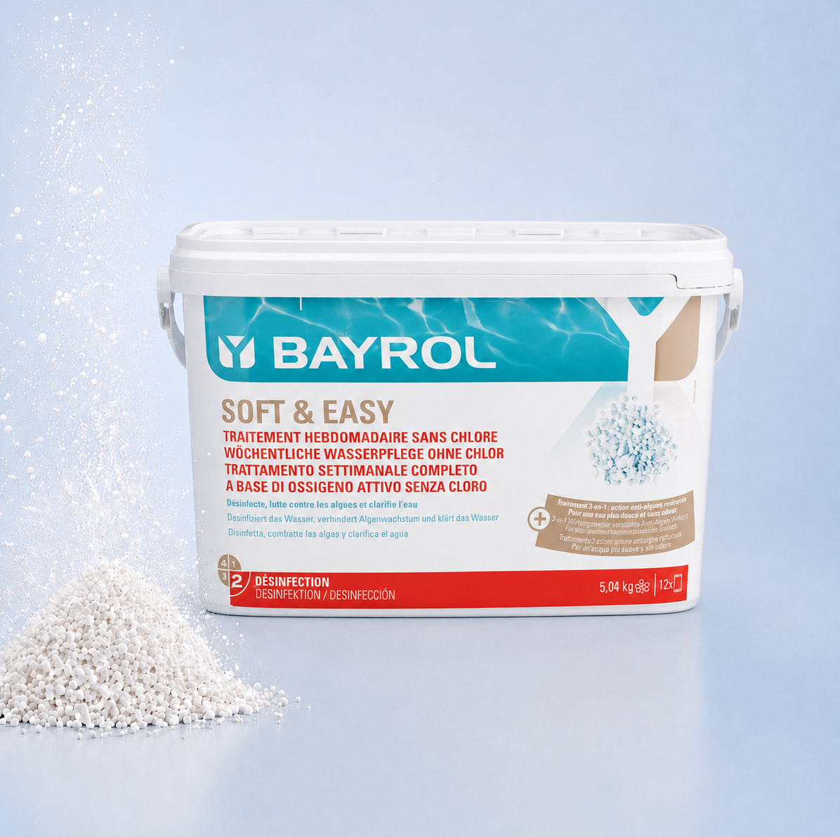 Bayrol Soft & Easy – Traitement piscine sans chlore à l’oxygène actif