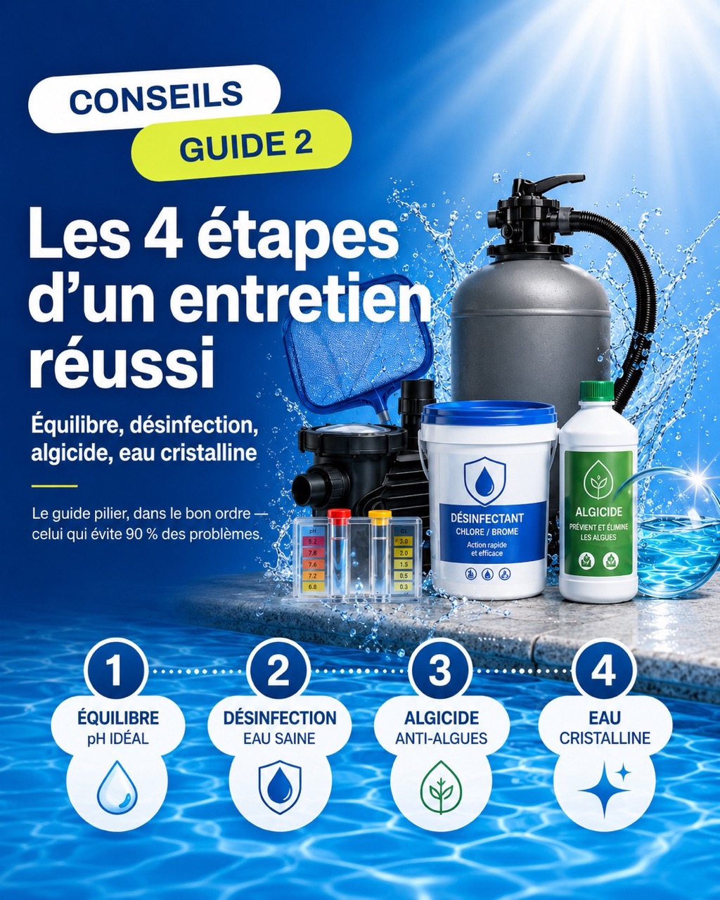 Guide piscine : les 4 étapes d